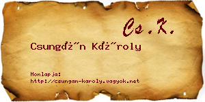 Csungán Károly névjegykártya
